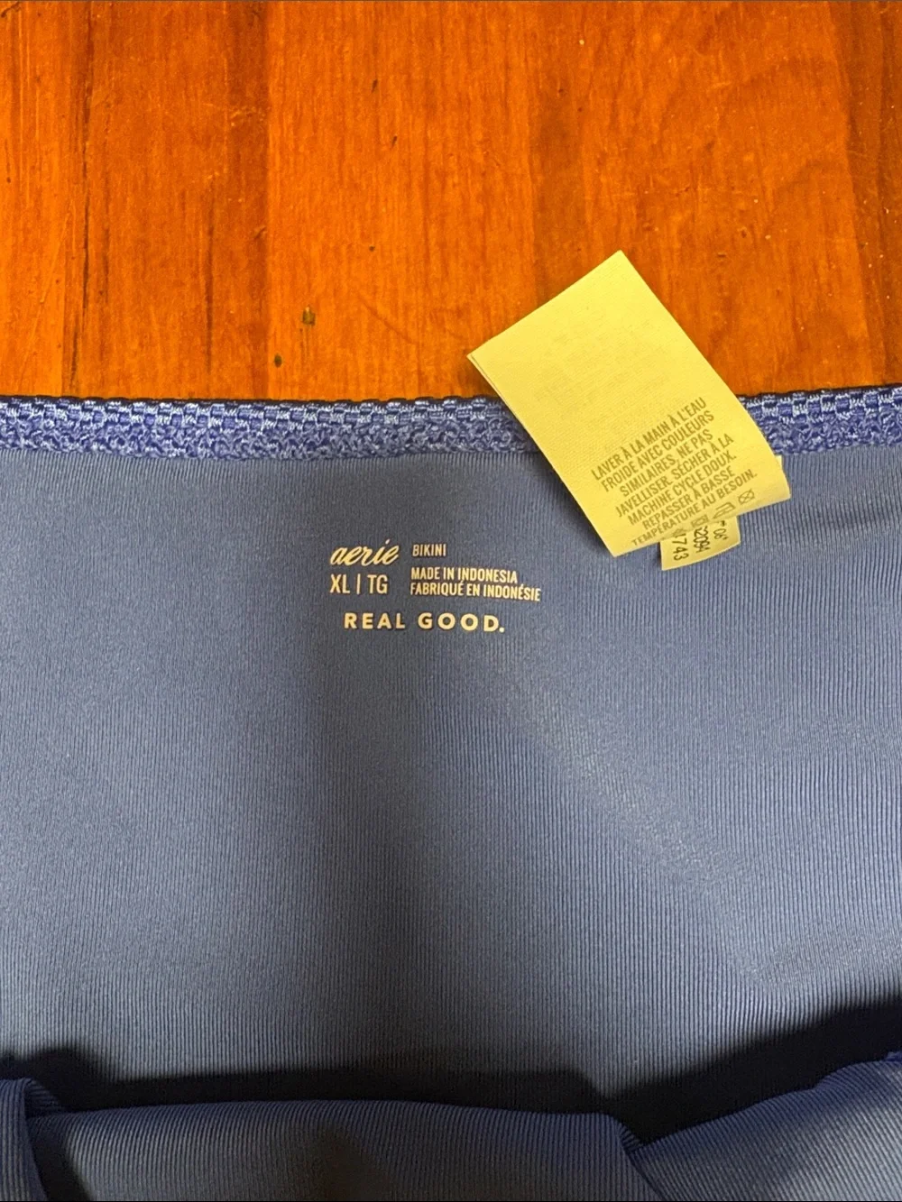 aerie Cobalt Blue Textured Bikini Bottoms